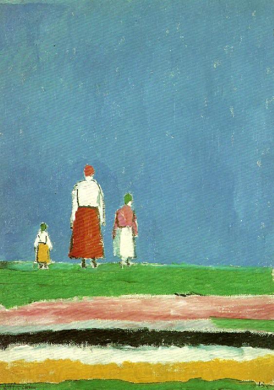 Kazimir Malevich three figures Norge oil painting art